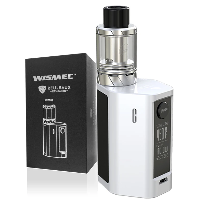 Wismec Reuleaux RXmini 80 Вт мод с баком атомайзера 2 мл тройная головка спирали 0 Ом-белый |