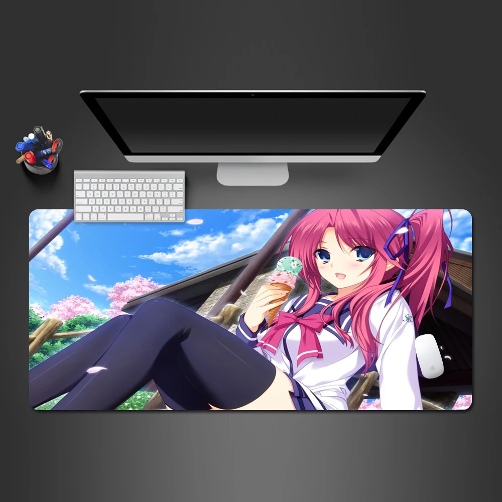無実少女アニメマウスパッドハイエンドゲームマウスパッド大プレーヤーマウスパッドゲームデスクトップパッドノートパソコンのキーボードビッグ再生マウスパッド Mouse Pads Aliexpress