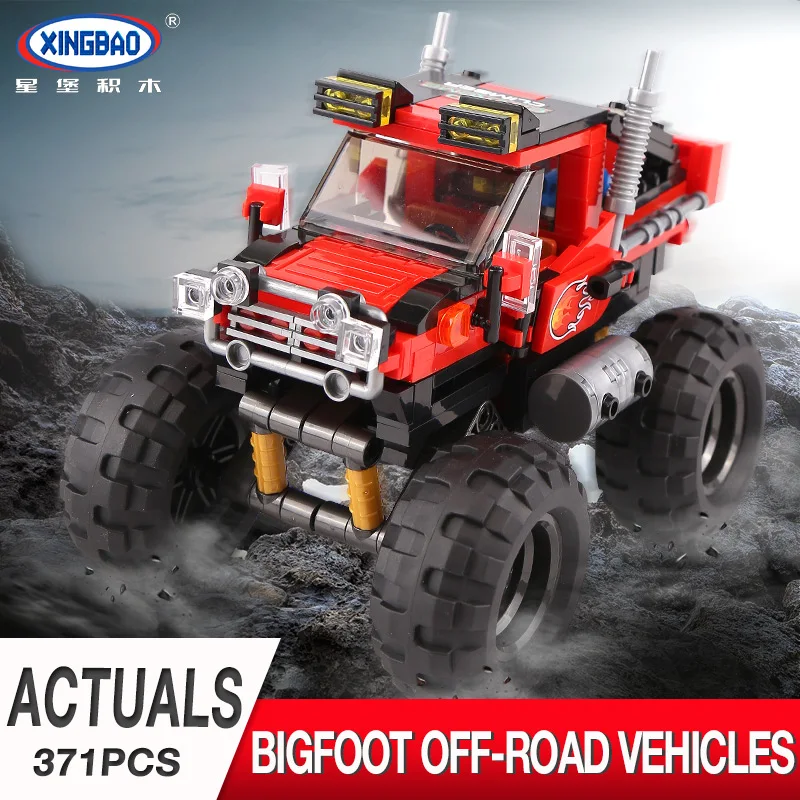 

Building Blocks the Super Big Foot Red Car Set Model Off-Road Vehicle Legoinglys Technic Bricks Toy for Boy Educational Children