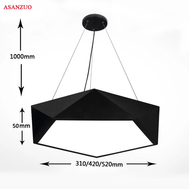 Современный геометрический персональный подвесной светильник, железный корпус, Алмазный светодиодный подвесной светильник, светильник для дома, декор для спальни/гостиной