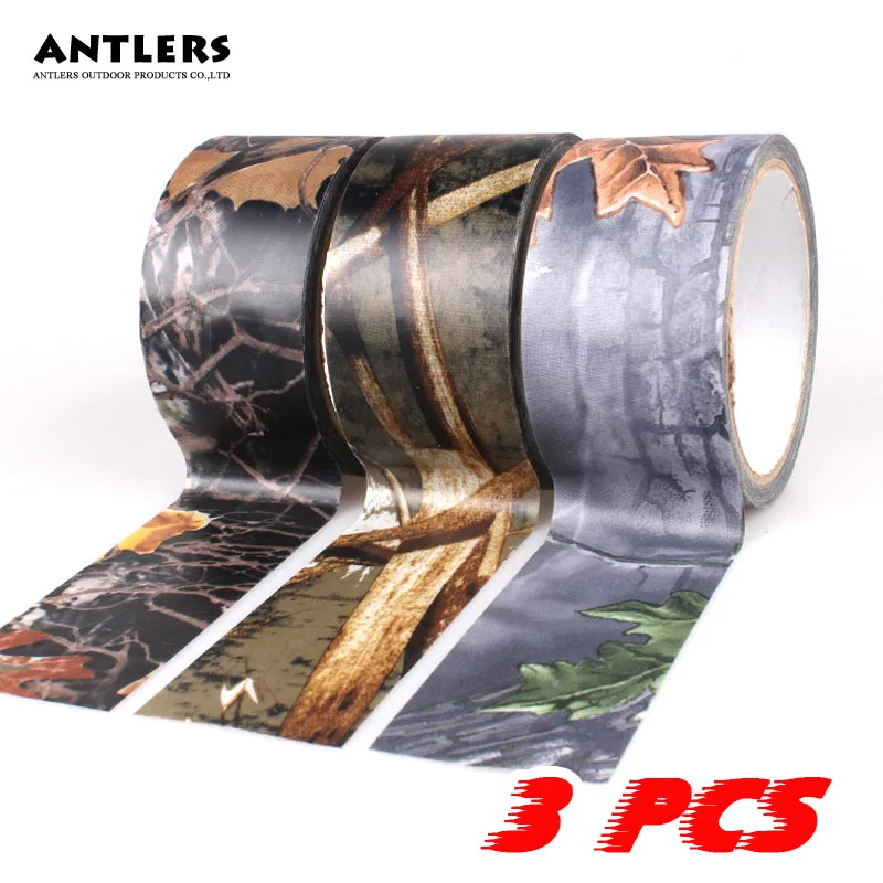 

3 pcs Cam tape 10mx0.05m Outdoor Hunting Shooting Tool Camouflage Stealth Tape Waterproof Wrap Rifle pcp airgun accessories