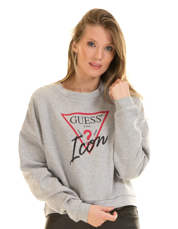 guess cropped hoodie