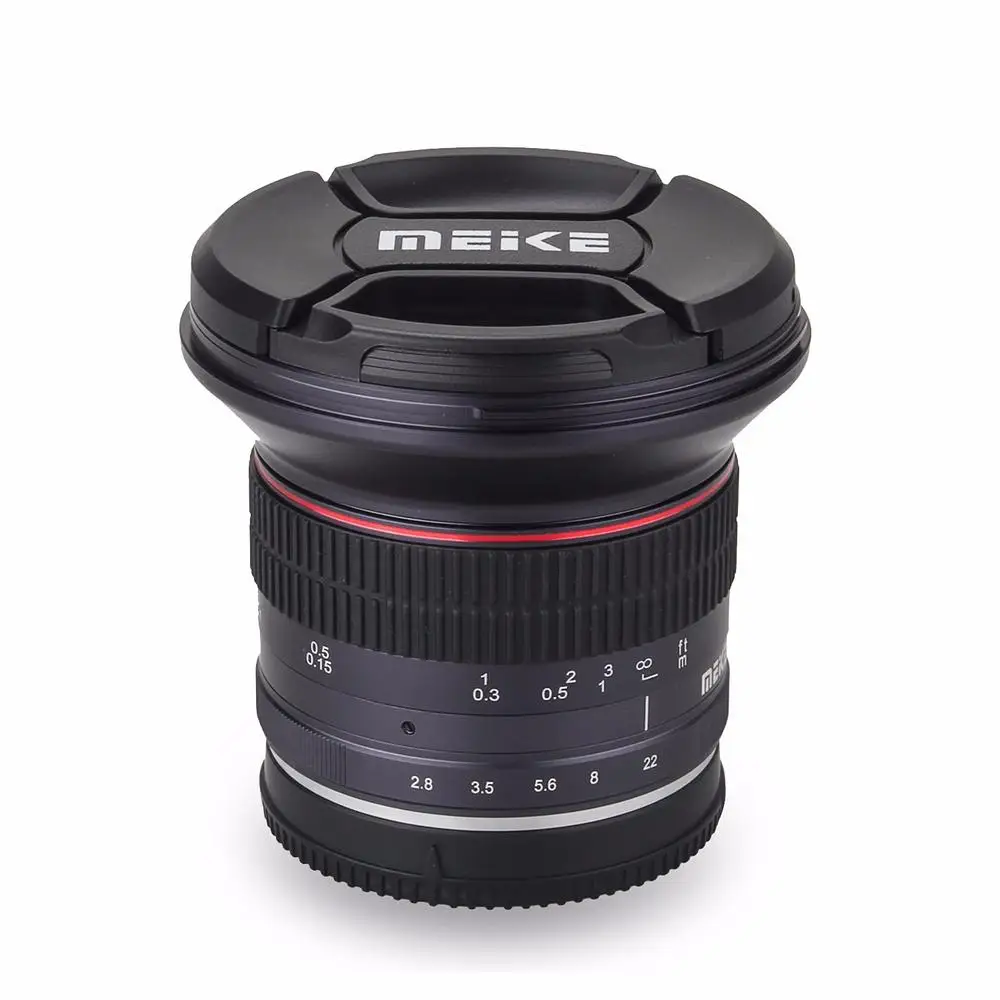 US $229.99 Meike 12mm F28 Ultra Wide Angle Fixed Lens With Removeable Hood For Fujifilm XMount Dslr Camera XPro1 XPro2 XE1 XM1 XA1