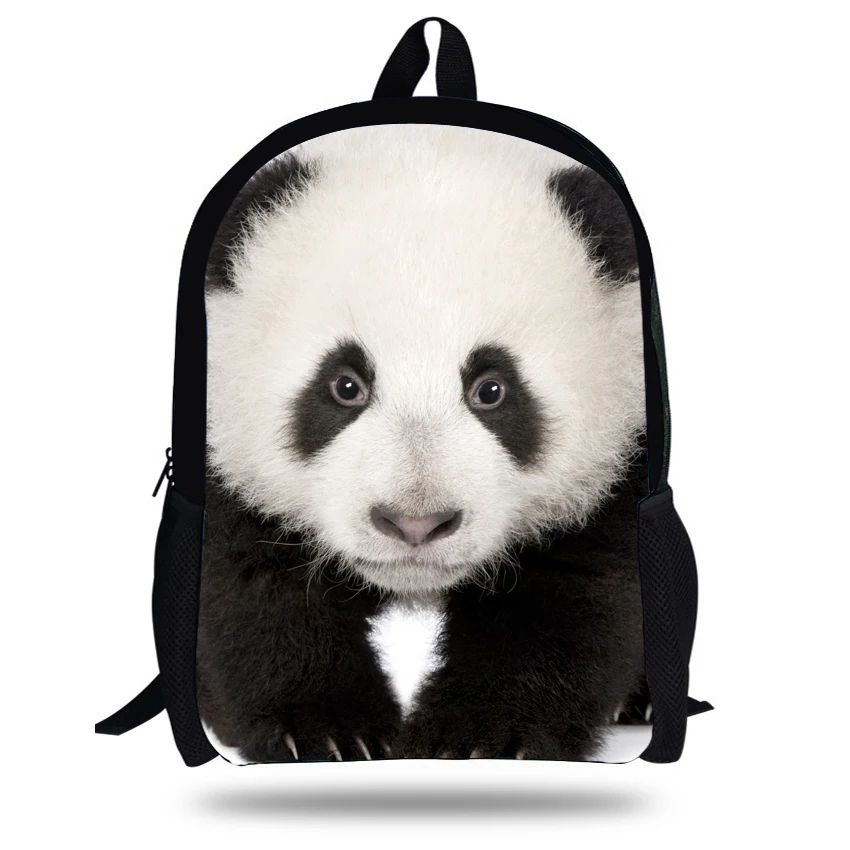 Best 16 Inch Popular Zoo Animals Bag Panda Print Backpack For Children School Aminal Backpacks For Boys Girls Kids Christmas Gifts