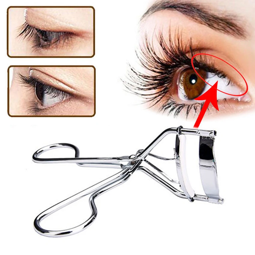 

1PC Portable Eyelashes Curler Eye Lashes Curling Clip With Handle Silicone Strip Eye Makeup Beauty Tools Accessories