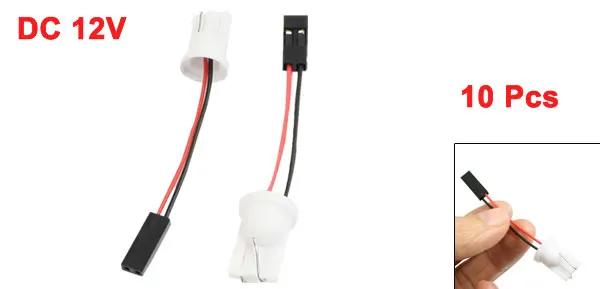 68mm Truck Car Auto T10 LED Bulb Light Adapter Wire Harness 10/20/50 Pcs for Car Interior