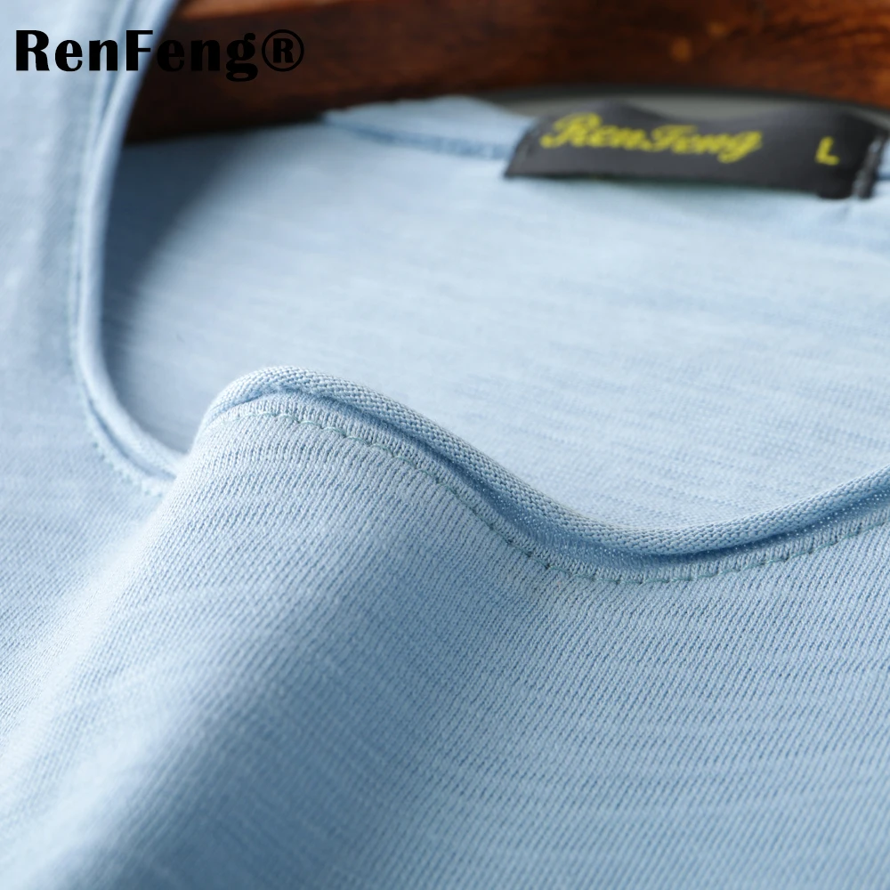 Bamboo Fiber fashion summer short t shirt men brand clothing pure cotton comfortable male Cool t-shirt Plain tshirt men clothing (1)