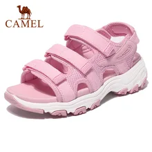 Сандалии верблюжьего цвета, женские нескользящие, на платформе, легкие, амортизирующие, пляжные, спортивные, летние, быстросохнущие, повседневная обувь