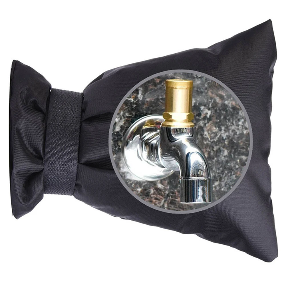 

Outdoor Faucet Covers Soft Warm Faucet Protector Tap Cover for Freeze Protection(Black)