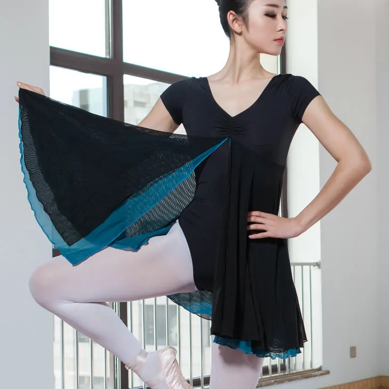 Orient Dance Practice Wear For Lady Or Wome Short Sleeve Net Yarn