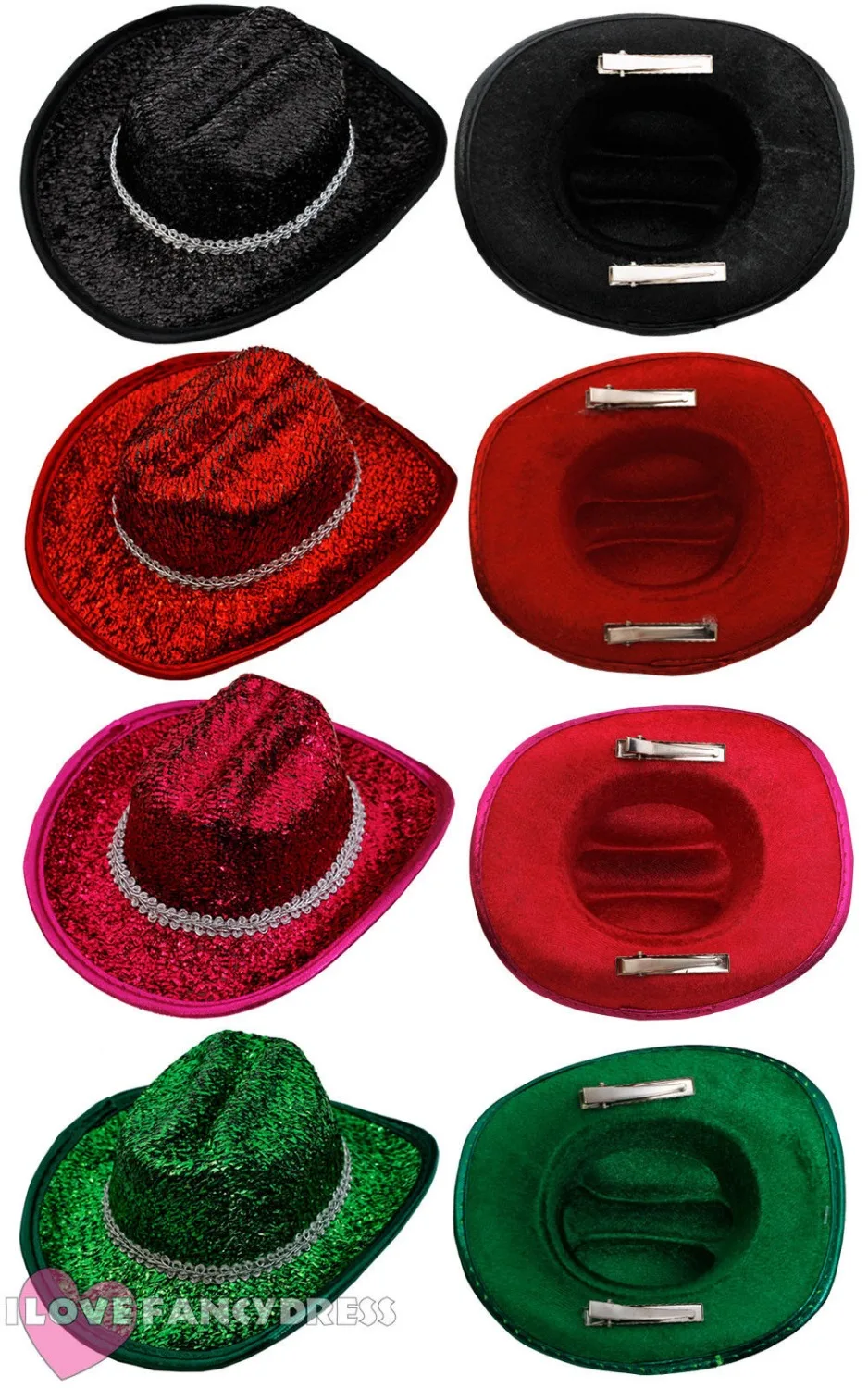 MINI SPARKLY COWBOY COWGIRL HAT 