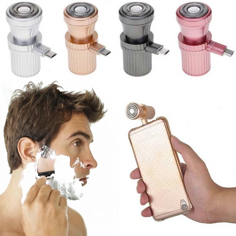 

Portable 2-In-1 Mini Portable Micro USB Travel Razor Mini USB Smartphone Shaving For Iphone Android USB Alloy Electric Shavers