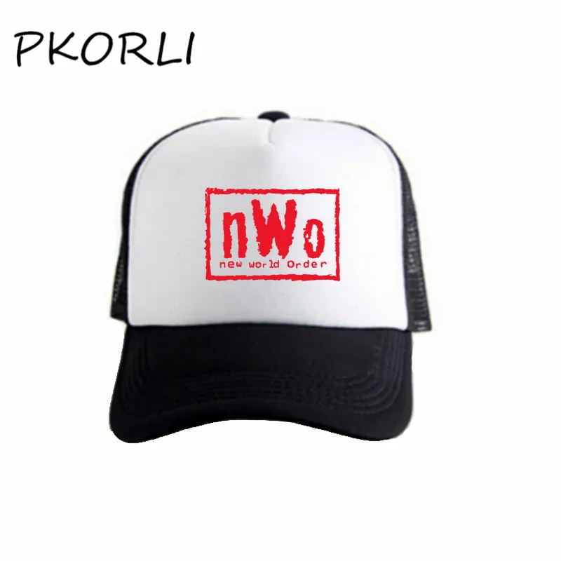 WCW Wrestling NWO Baseball Cap New World Order Red Ink Wolfpac WWF Raw