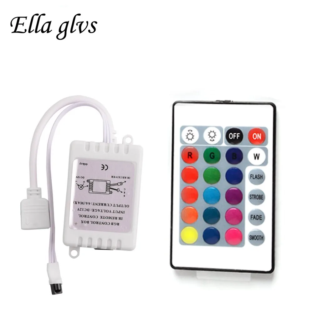 

LED Strip RGB Controller 24 Keys IR Remote Controller For SMD5050 3528