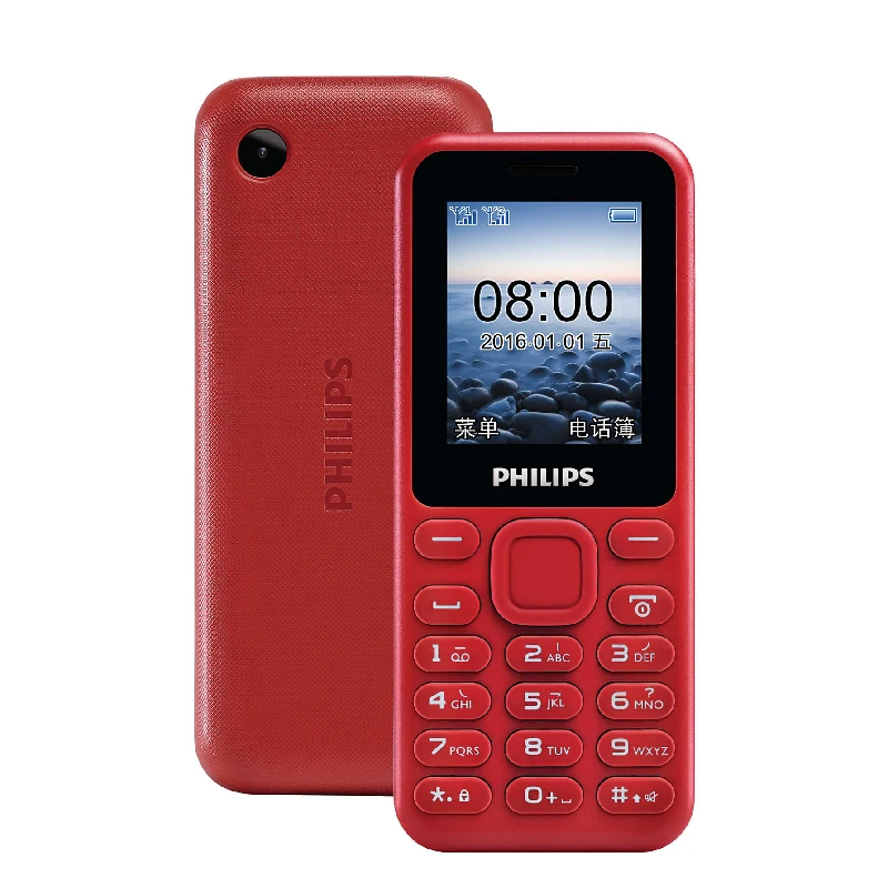 Оригинал Philips E105 MTK 1 77 дюйма 32 Мб ОЗУ ПЗУ 800 мАч Батарея Одна камера Две sim карты