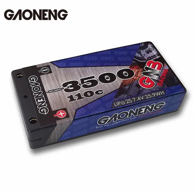 Rechargeable Lipo Battery Gaoneng GNB 7.4V 3500MAH 2S 110C T Plug For 1/12 RC Car | Игрушки и хобби