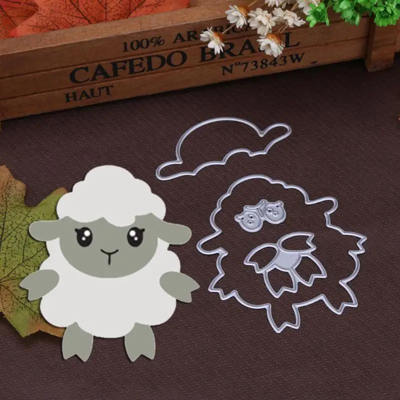 

Cute Cat Dog Sheep Metal Cutting Dies Stencil for DIY Scrapbooking Photo Album Embossing Paper Cards Crafts Animal Die Cuts