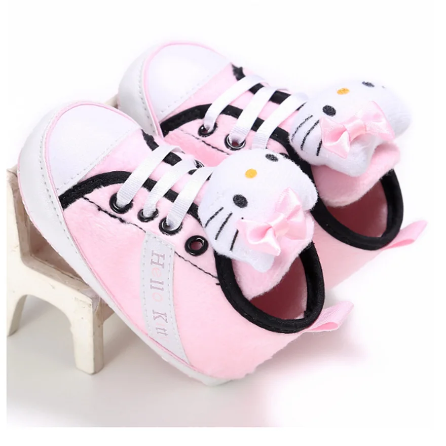 Милые брендовые Детские кроссовки; розовые ботинки с рисунком котенка для новорожденных; Chaussure; желтые повседневные ботинки с Винни для мальчиков; Bebe Sapatos; обувь для маленьких девочек