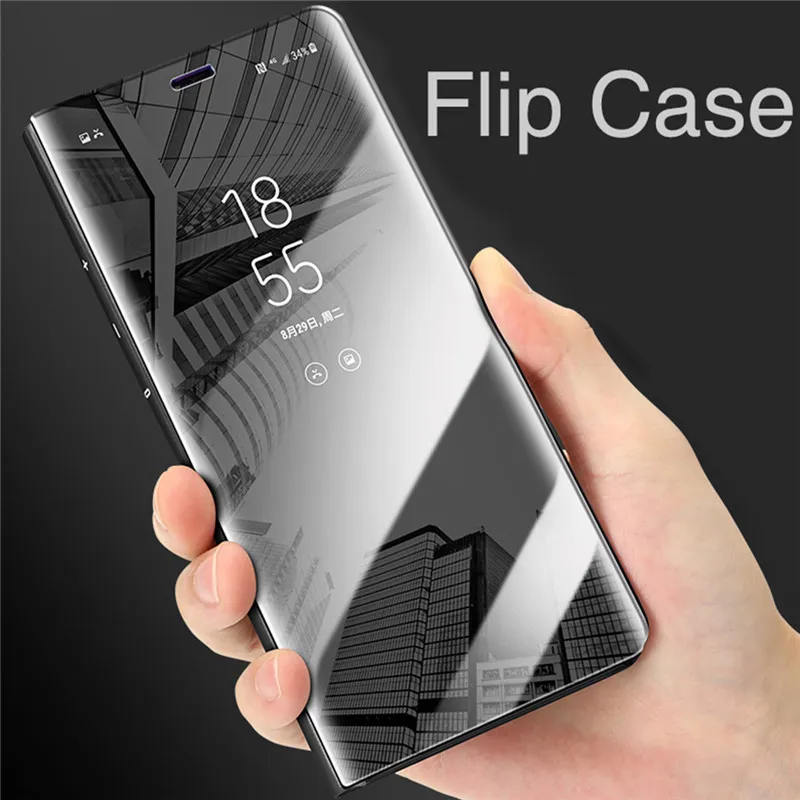 Сенсорный флип-чехол с подставкой для samsung Galaxy s9 S8 Plus S6 S7 Edge S6Edge Note8 Note5 Note 5 8 9 phone Smart Mirror Clear View Cover