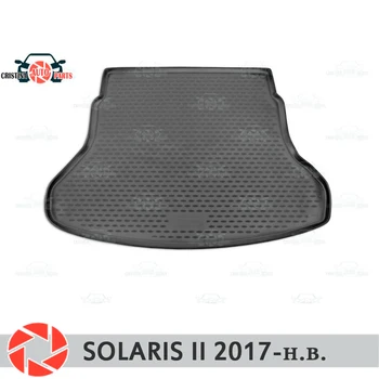 

Trunk mat for Hyundai Solaris 2 2017- trunk mat floor rugs non slip polyurethane dirt protection interior trunk car styling