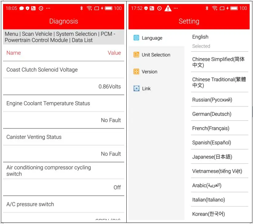 UCANDAS VDM2 VDM II UCANDAS wifi Автомобильный сканер VDM 2 V5.2 Поддержка многоязычной и Android системы