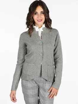

Short cardigan vest-gray