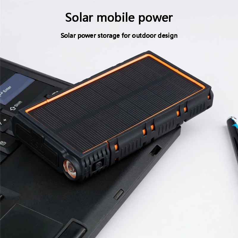Solar Power Bank 20000mAh Multifunction Solar Charger Waterproof and Fallproof + LED Light Dual-USB Portable External Battery Solar Power Bank 20000mAh Multifunction Solar Charger Waterproof and Fallproof + LED Light Dual-USB Portable External Battery