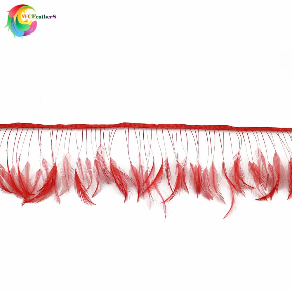 2 метра натуральные окрашенные в полоску петух Hackle перо планки Высота 4-6 дюймов DIY аксессуары для шитья одежды Перья ленты