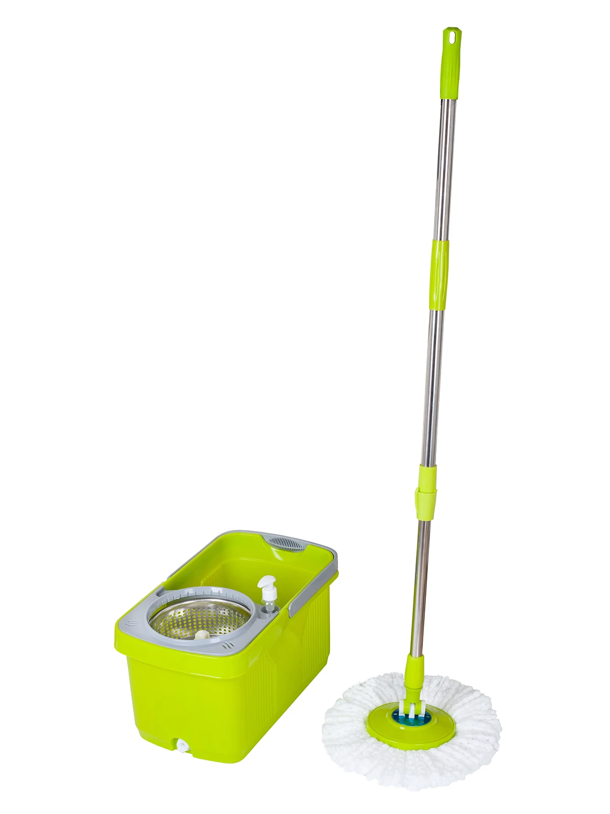 SOKOLTEC Mop Bucket Hand Free Wringing Stainless Steel Spin Self Wet And Cleaning System Dry Microfiber Floor|Швабры| |