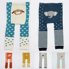 Дети, младенцы, Новорожденные, леггинсы в полоску с рисунками из мультфильмов, длинные штаны, модная одежда для новорожденных мальчиков и девочек, штаны-шаровары с рисунками