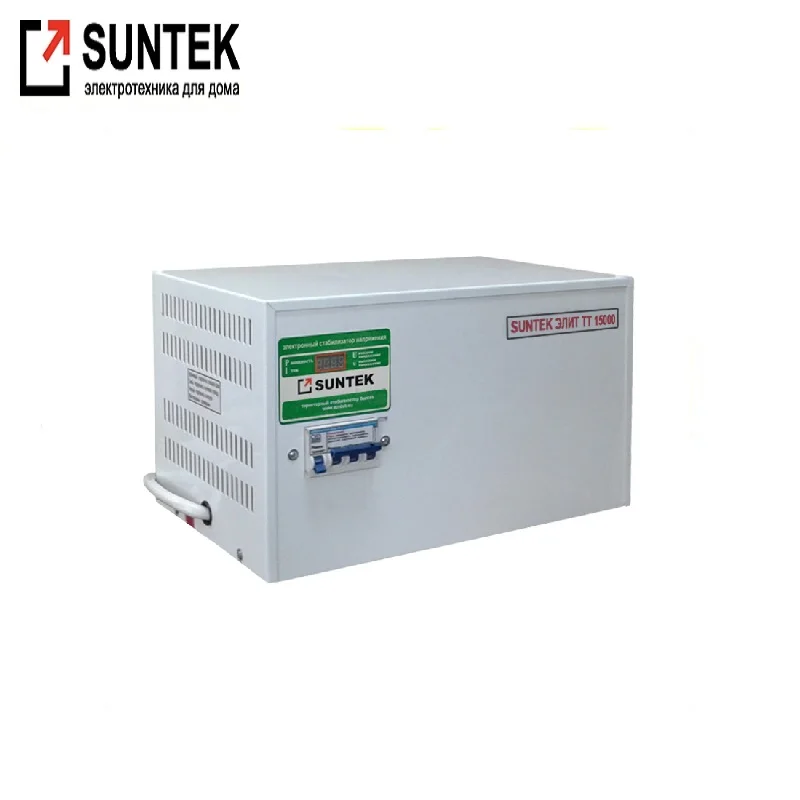 Voltage stabilizer thyristor SUNTEK Elite TT 15000 VA AC Stabilizer Power stab Stabilizer with thyristor amplifier voltage stabilizer thyristor suntek tt 10000 va ac stabilizer power stab stabilizer with thyristor amplifier constant voltage