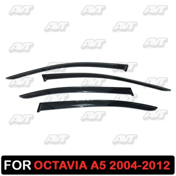 

Window deflectors for Skoda Octavia A5 2004-2012 1 set-4 pcs car styling wind decoration guard vent visor rain guards cover