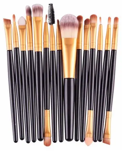 

Maang Pro 15Pcs Makeup Brushes Set Eye Shadow Foundation Powder Eyeliner Eyelash Lip Make Up Brush Cosmetic Beauty Tool Kit