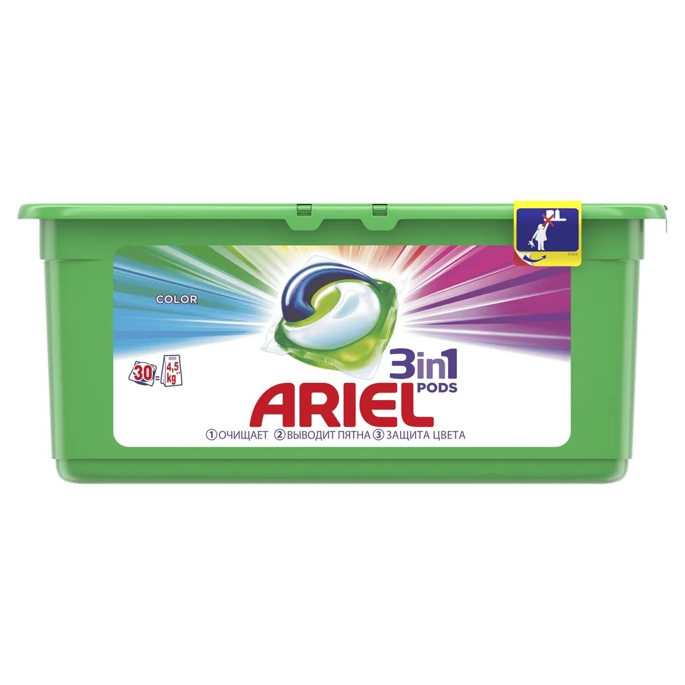 Капсулы для стирки Ariel Color 3в1 30 шт