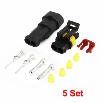 

UXCELL 5 Kits 2-Pole 2 Positions Sealed Waterproof Cable Connectors For Car Auto Stereo
