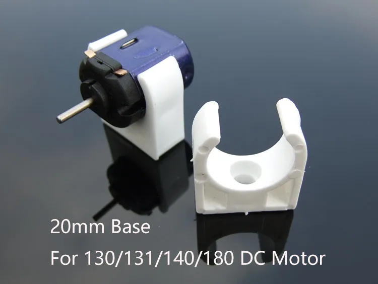 

1PCS 20mm White Plastic Motor Base Mounting Bracket Holder Seat For 130/131/140/180 DC Motor DIY Model Parts And Toy Accessories