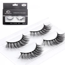 3D Mink Eyelash Extension Cilios 2Pairs False Eyelashes Set Mink Eye Lash Extension Fake Lashes Kit