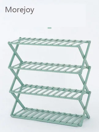 Morejoy shoes rack multi-layer hosehold cabinet macaron color foldable storage shelf free install | Мебель