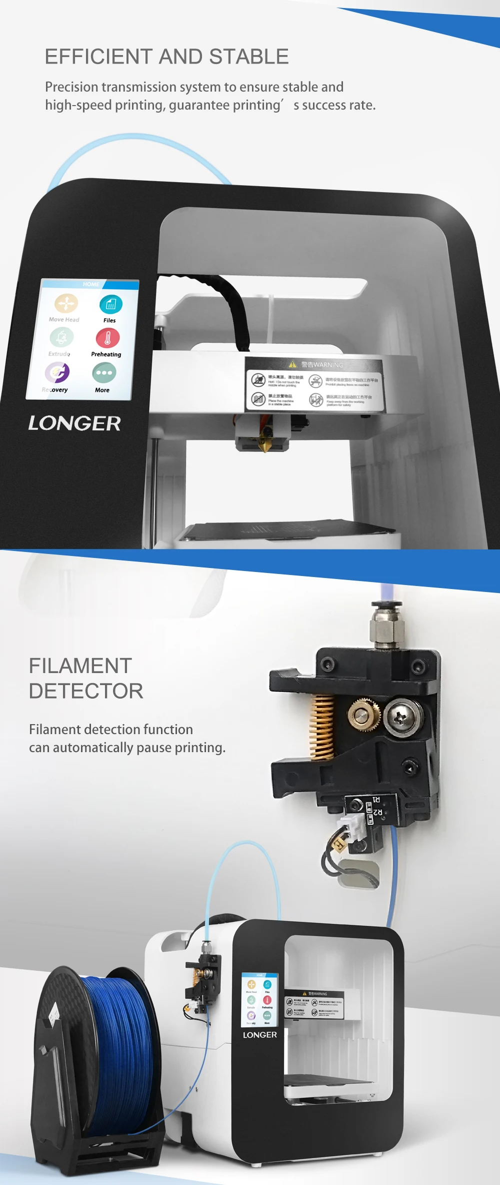 Длиннее Cube2 FDM 3d принтер Longer3d FDM 3d принтер Impresora 3d Drucker