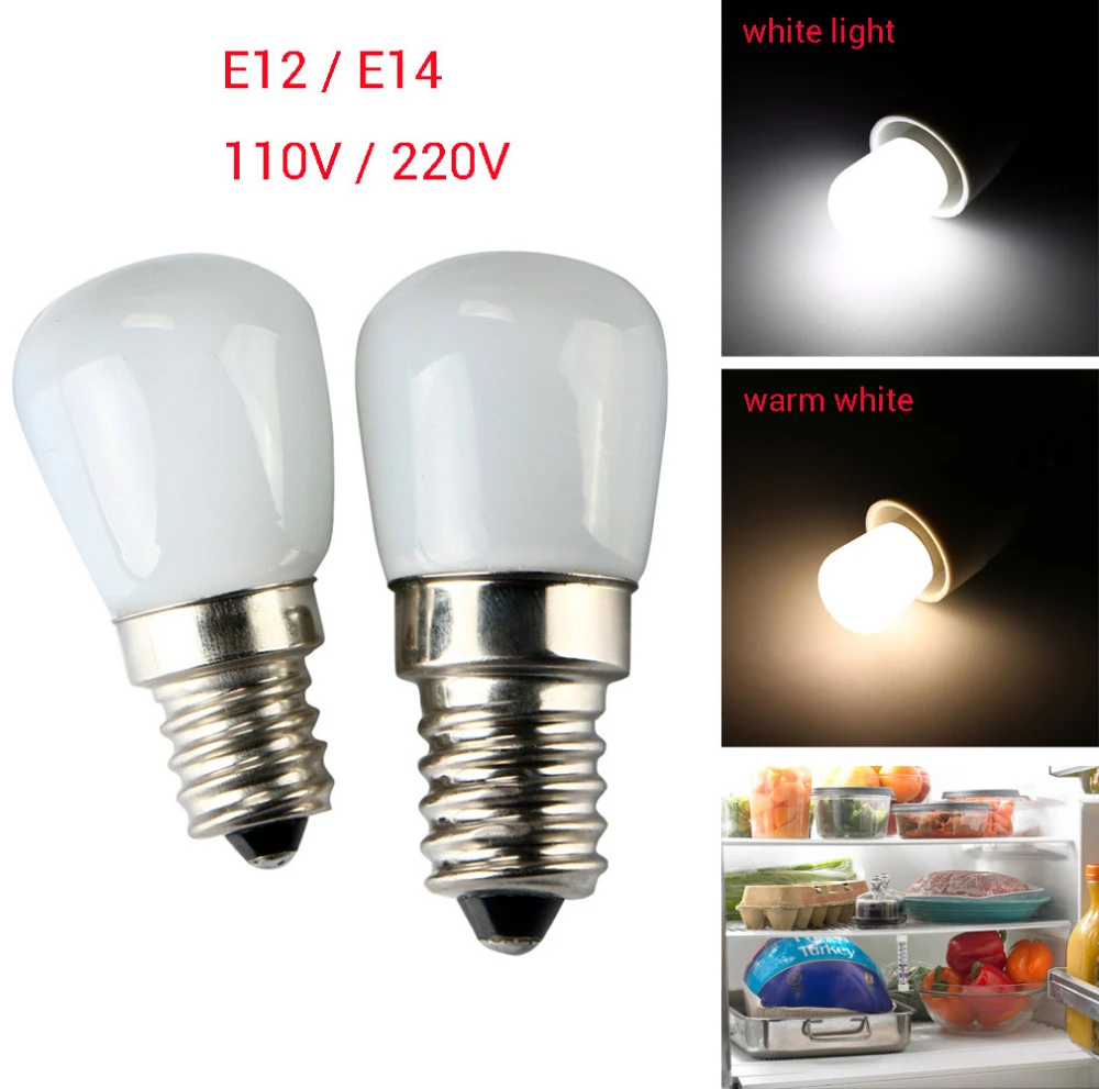 1 Pc 金属 E14 E12 2 ワット 25 Smd ミニ Led スポットライト電球冷蔵庫冷蔵庫冷凍庫ランプ電球ライトアプライアンス 110 2 V Aliexpress