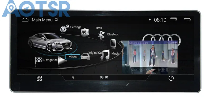 Clearance The Pure Android Car No DVD player for AUDI A4 2017 2018 Audio GPS navigation Radio multimedia radio tape recorder pad 5
