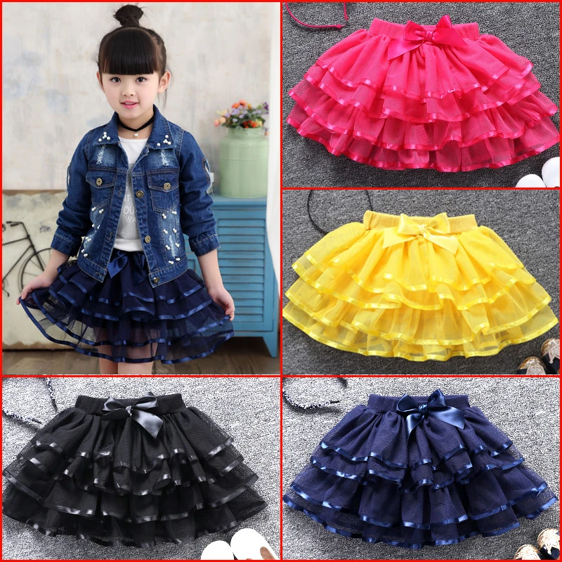 Girls Baby Tutu Skirts Pink Tulle Puffy Skirts Toddler Infant Short Cake Skirt Children Princess
