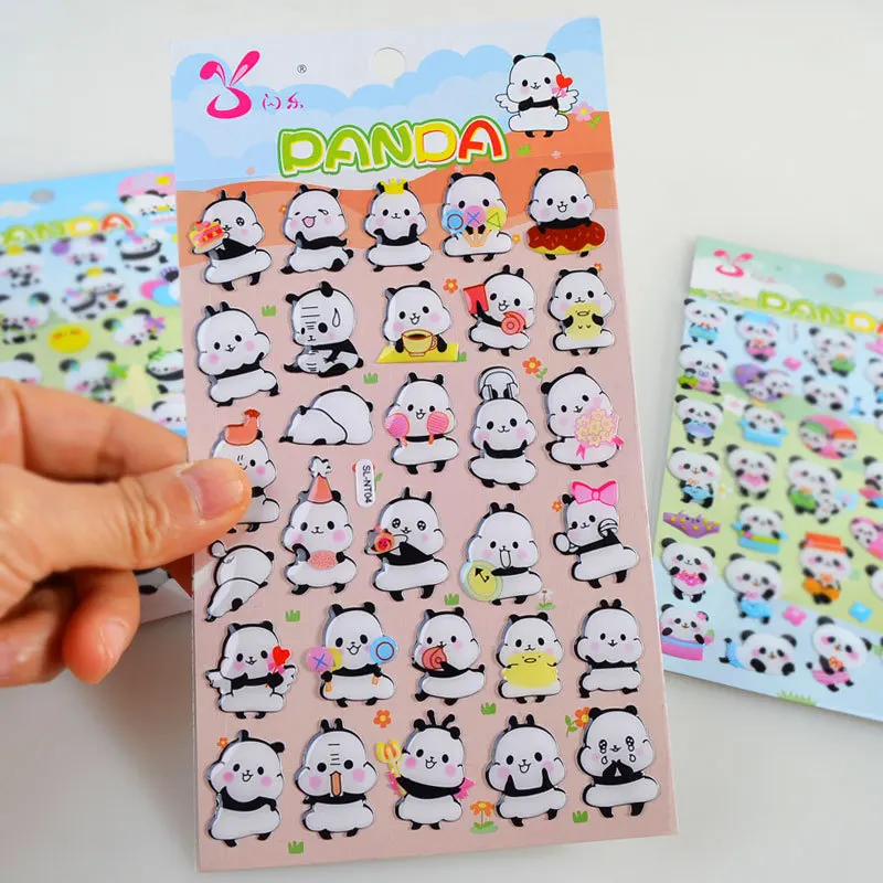 

1pcs/pack Jamjelly Crystal Panda Diary Stationery Stickers Decorative Mobile Stickers Scrapbooking DIY Craft Stickers