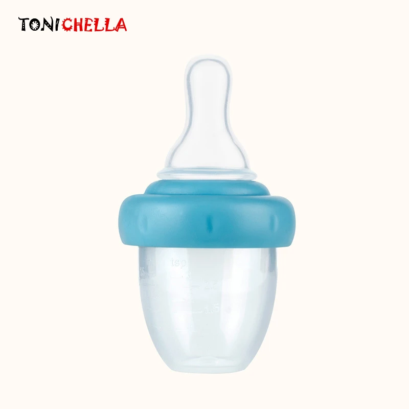 Dispositif médical en Silicone bleu pour bébé | Mamelon, alimentation liquide, ustensiles sucette pour enfants, produits soins T0339