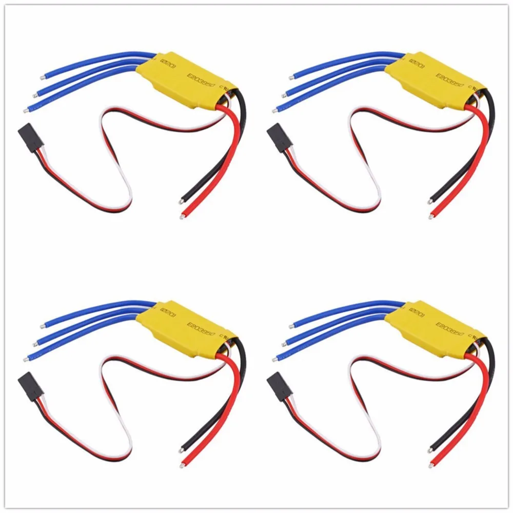 

2pcs 4pcs RC BEC 30A ESC Brushless Motor Speed Controller T-rex 450 V2 Helicopter Boat I403 Airplanes Parts & Accessories Hot