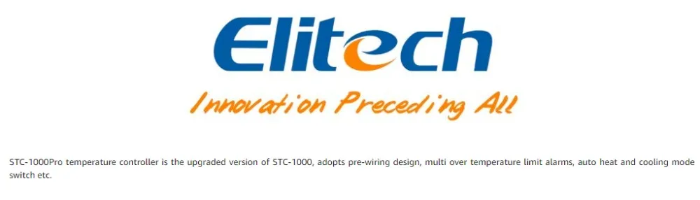 Elitech STC-1000Pro цифровой регулятор температуры Термостат Регулятор, двойное реле, 220 В, с датчиком(розетка ЕС