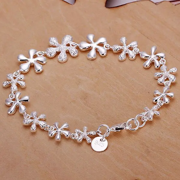 925 sterling silver jewelry Famous brands popular bracelets Flowers