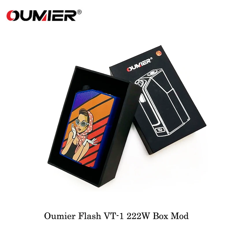 Электронная сигарета Oumier Flash вейп испаритель 222 Вт с двумя аккумуляторами 18650