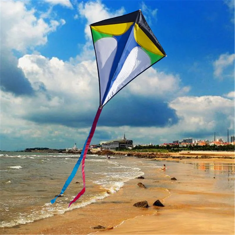 

78CM Diamond Delta Flying Kite Tail Outdoor Sports Toys Kid Fun Game Activity