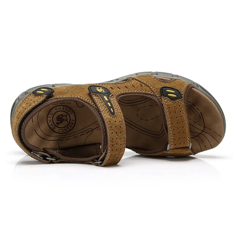 CAMEL Summer New Men's Sandals Beach Shoes Trend Genuine Leather Outdoor Breathable Men's Casual Shoes sandalias hombre CAMEL Summer New Men's Sandals Beach Shoes Trend Genuine Leather Outdoor Breathable Men's Casual Shoes sandalias hombre